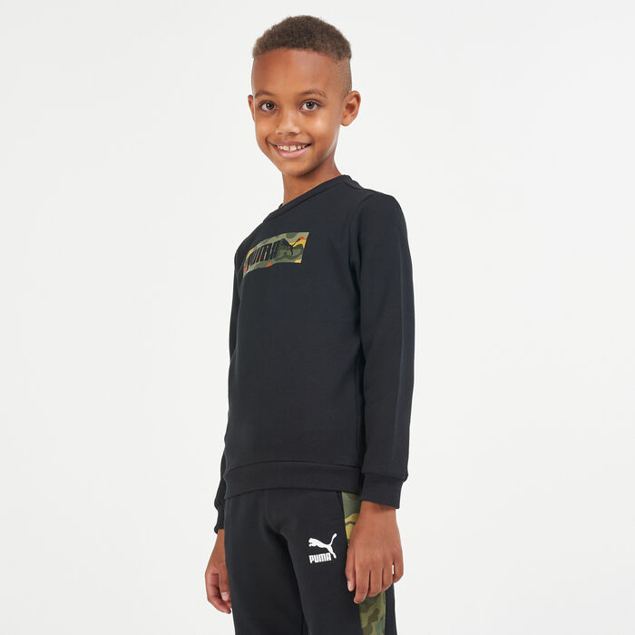 PUMA Kids' Classics Graphic Sweatshirt (Younger Kids) Black PUMA Kids' Classics Graphic Sweatshirt (Younger Kids) Black image number 0
