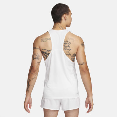 Nike Men's Fast Dri-FIT Running Vest White Nike Men's Fast Dri-FIT Running Vest White