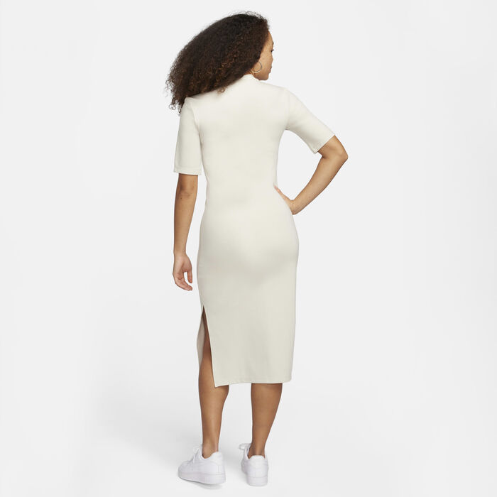 Nike Women's Sportswear Essential Midi Dress Ivory Nike Women's Sportswear Essential Midi Dress Ivory image number 1