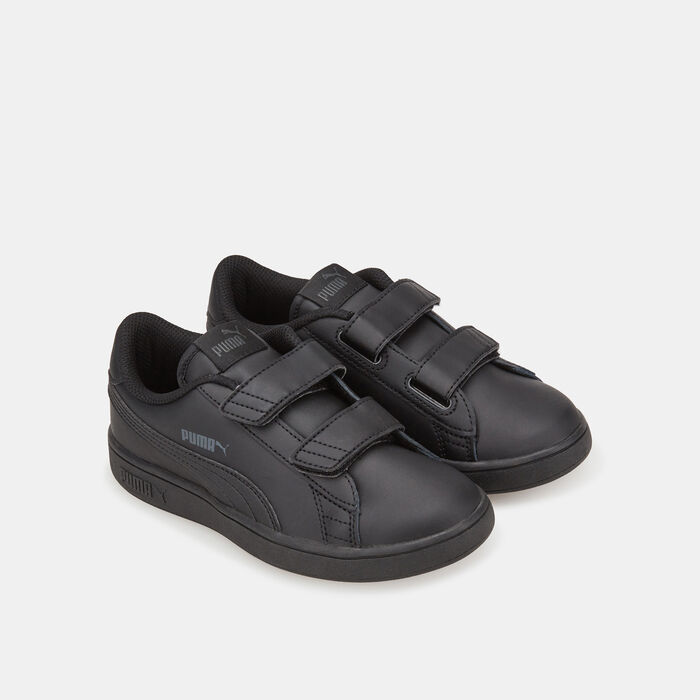 PUMA Kids' Smash V2 Leather Shoe Black PUMA Kids' Smash V2 Leather Shoe Black image number 1