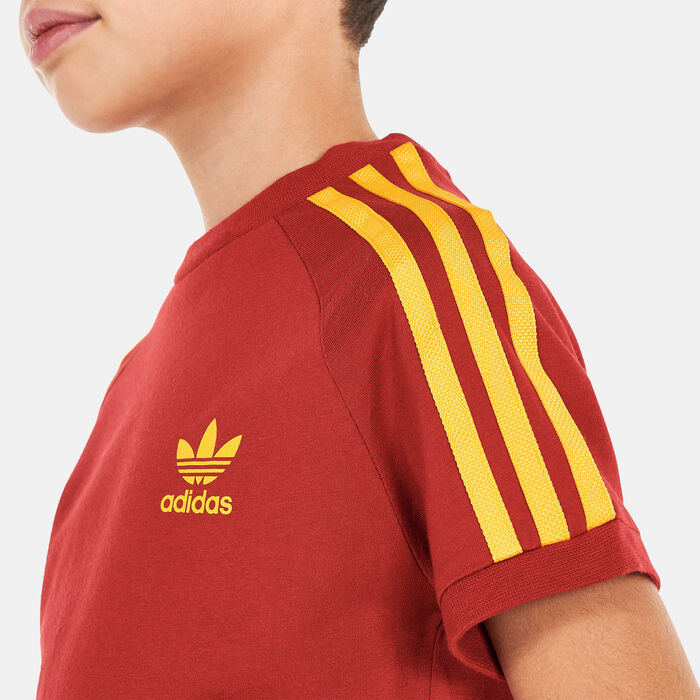 adidas Originals Kids' Adicolor 3-Stripes T-Shirt Red image number 3