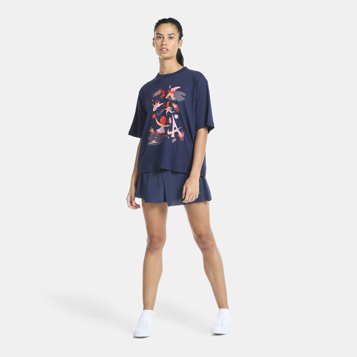 Nike Women's Court Dri-FIT Tennis T-Shirt Blue Nike Women's Court Dri-FIT Tennis T-Shirt Blue image number 2