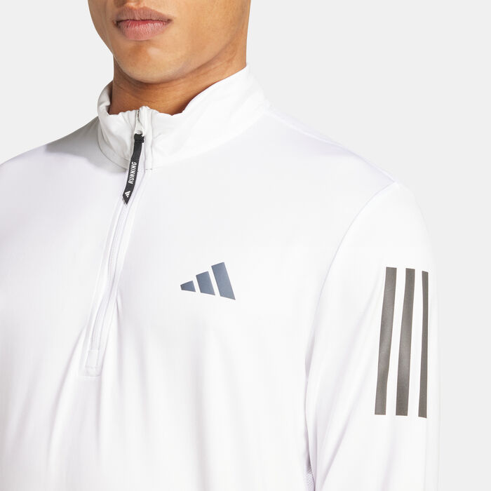 adidas Men's Own The Run 1/2-Zip Running Track Jacket White image number 4
