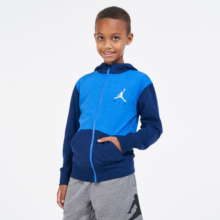 Jordan Kids' Jumpman Air Full-Zip Hoodie Blue image number 0