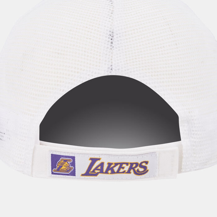 New Era Men's Los Angeles Lakers Home Field 9FORTY A-Frame Trucker Cap White New Era Men's Los Angeles Lakers Home Field 9FORTY A-Frame Trucker Cap White image number 1