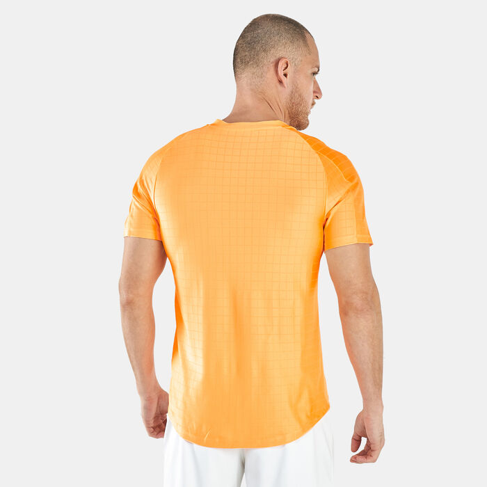 Nike Men's Court Dri-FIT Advantage Tennis Polo Shirt Orange Nike Men's Court Dri-FIT Advantage Tennis Polo Shirt Orange image number 1