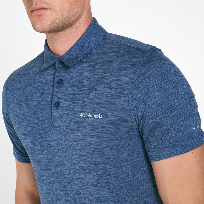 Columbia Men's Tech Trail™ Polo T-Shirt Blue Columbia Men's Tech Trail™ Polo T-Shirt Blue image number 3