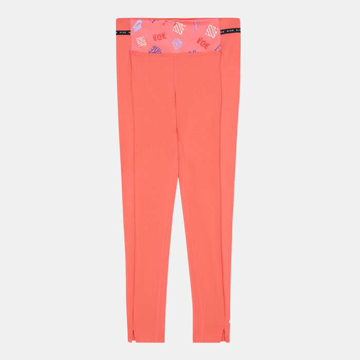 Nike Kids' Dri-FIT One Luxe Leggings (Older Kids) Orange Nike Kids' Dri-FIT One Luxe Leggings (Older Kids) Orange image number 0