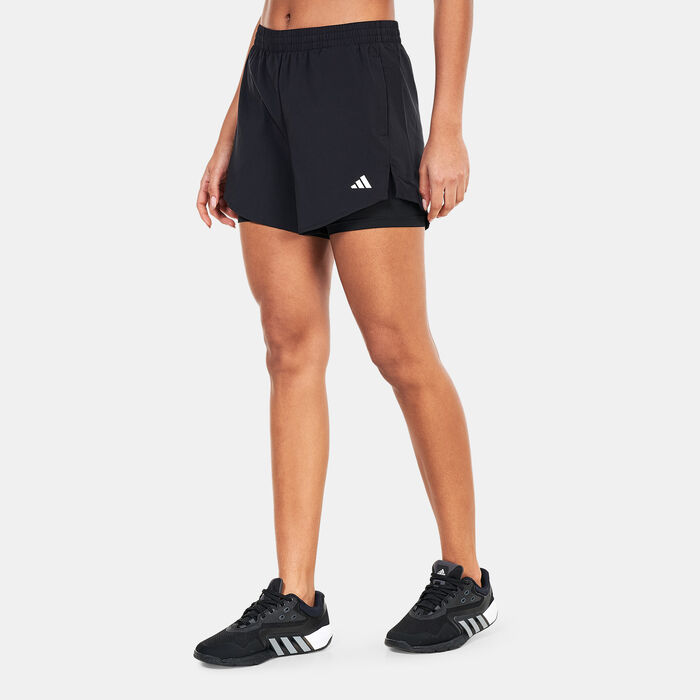 adidas Women's Win 2in1 Shorts Black adidas Women's Win 2in1 Shorts Black image number 0