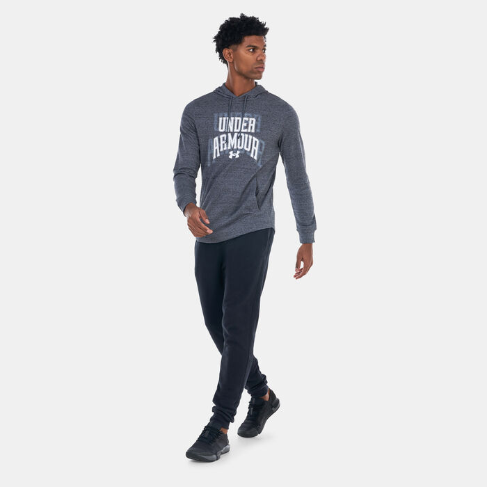 Under Armour Men's UA Rival Terry Graphic Hoodie Grey Under Armour Men's UA Rival Terry Graphic Hoodie Grey image number 2