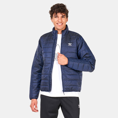 adidas Originals Men's High Collar Puffer Jacket Blue adidas Originals Men's High Collar Puffer Jacket Blue
