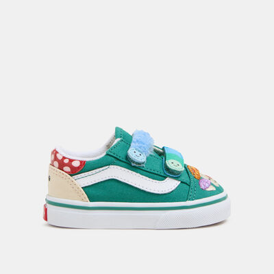 Vans Kids' Old Skool Velcro Unisex Shoes (Baby and Toddler) Green