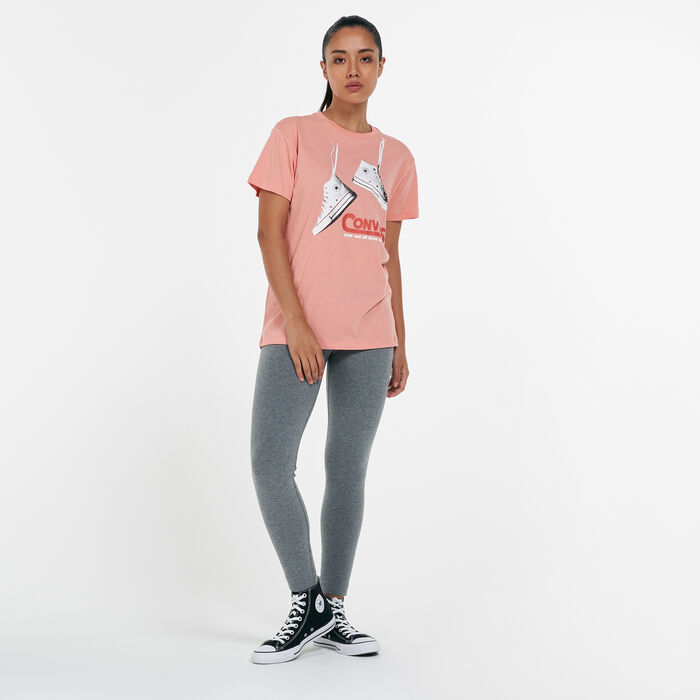 Converse Women's Summer Sneakers T-Shirt Pink image number 2