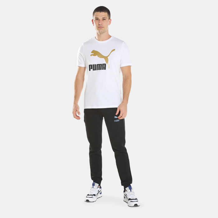PUMA Men's Classics Metallic Logo Tee White PUMA Men's Classics Metallic Logo Tee White image number 2