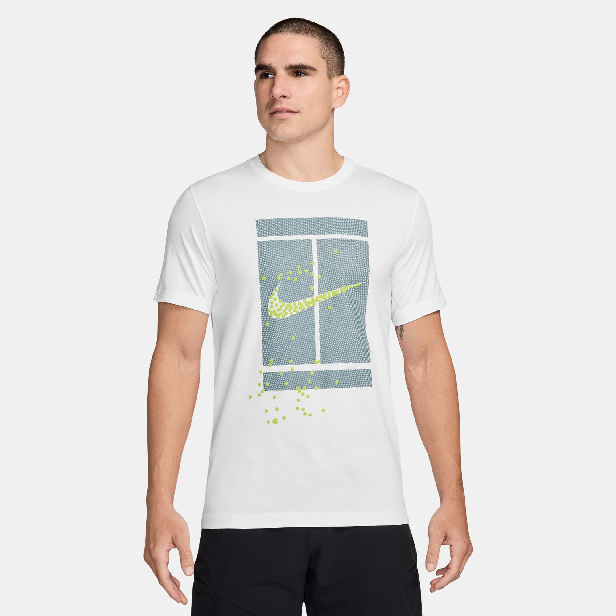 Men s Court Tennis Graphic T Shirt White Nike in Qatar SSS