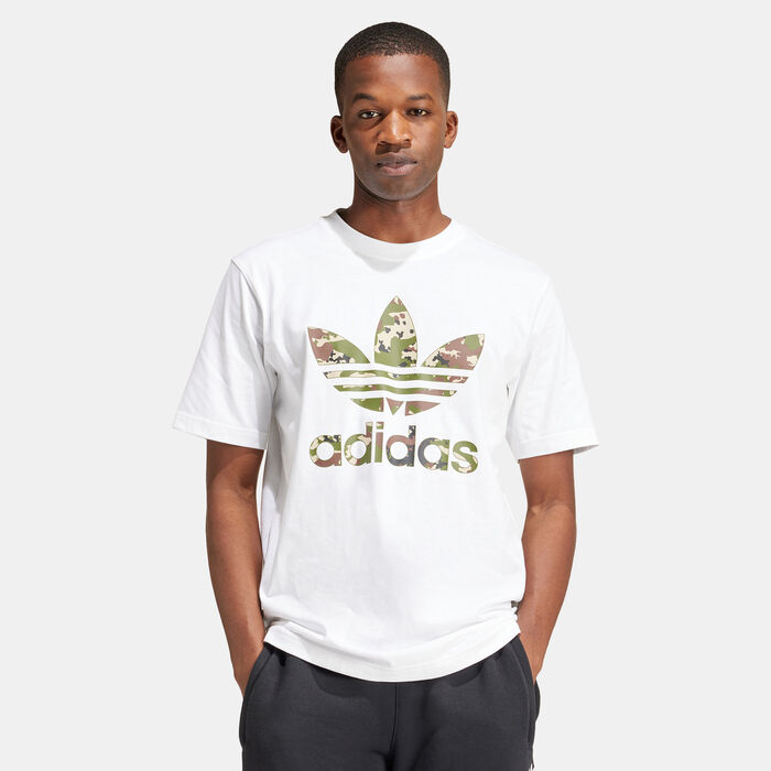 adidas Originals Men's Camo Trefoil T-Shirt White image number 0