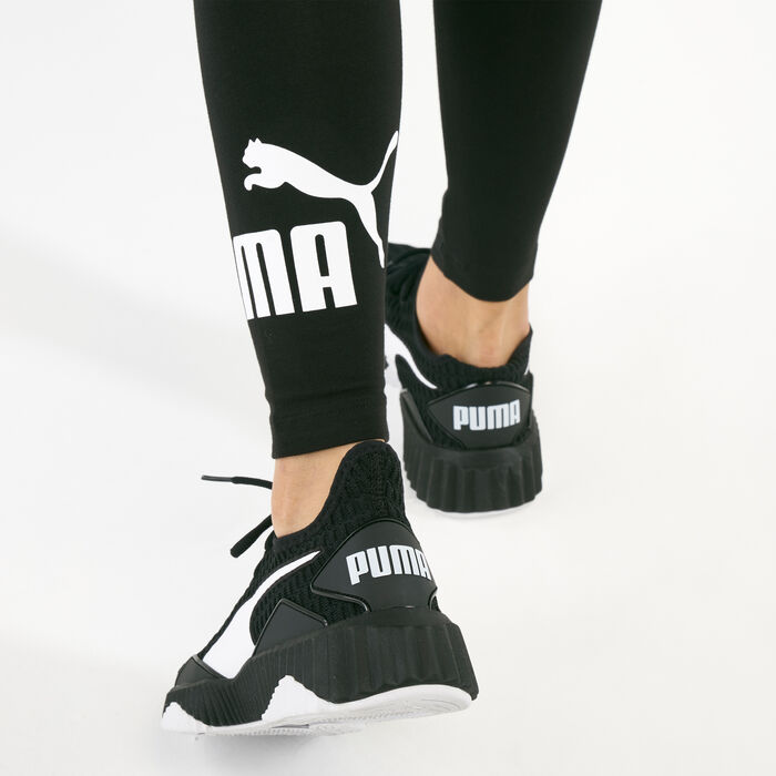 PUMA Women's Essential Logo Leggings Black PUMA Women's Essential Logo Leggings Black image number 6