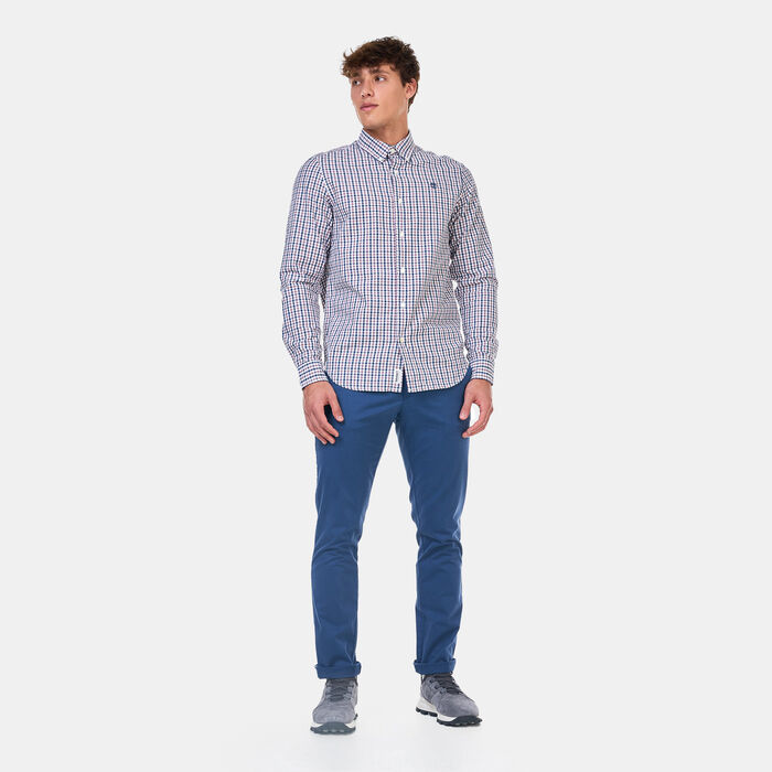 Timberland Men's Elevated Seersucker Gingham Shirt Purple image number 2