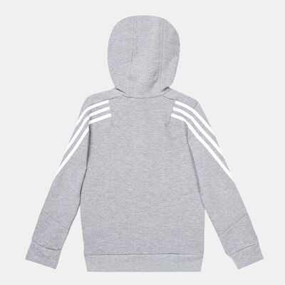 adidas Kids' Future Icons 3-Stripes Full-Zip Jacket Grey adidas Kids' Future Icons 3-Stripes Full-Zip Jacket Grey