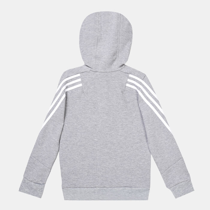 adidas Kids' Future Icons 3-Stripes Full-Zip Jacket Grey adidas Kids' Future Icons 3-Stripes Full-Zip Jacket Grey image number 1