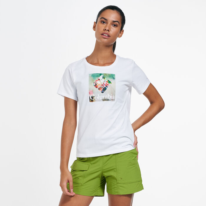 Columbia Women's Alpine Way™ Screen T-Shirt White Columbia Women's Alpine Way™ Screen T-Shirt White image number 0