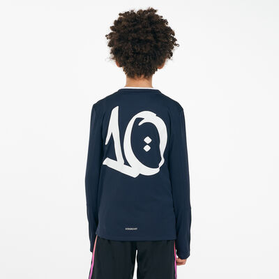 adidas Kids' AEROREADY Salah-Inspired Jersey Blue adidas Kids' AEROREADY Salah-Inspired Jersey Blue