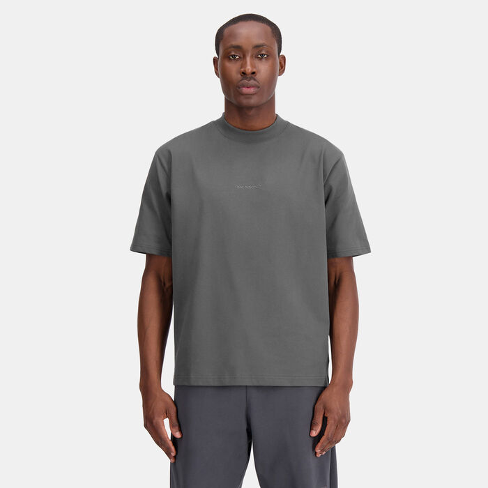 New Balance Men's Athletics Linear T-Shirt Grey New Balance Men's Athletics Linear T-Shirt Grey image number 0