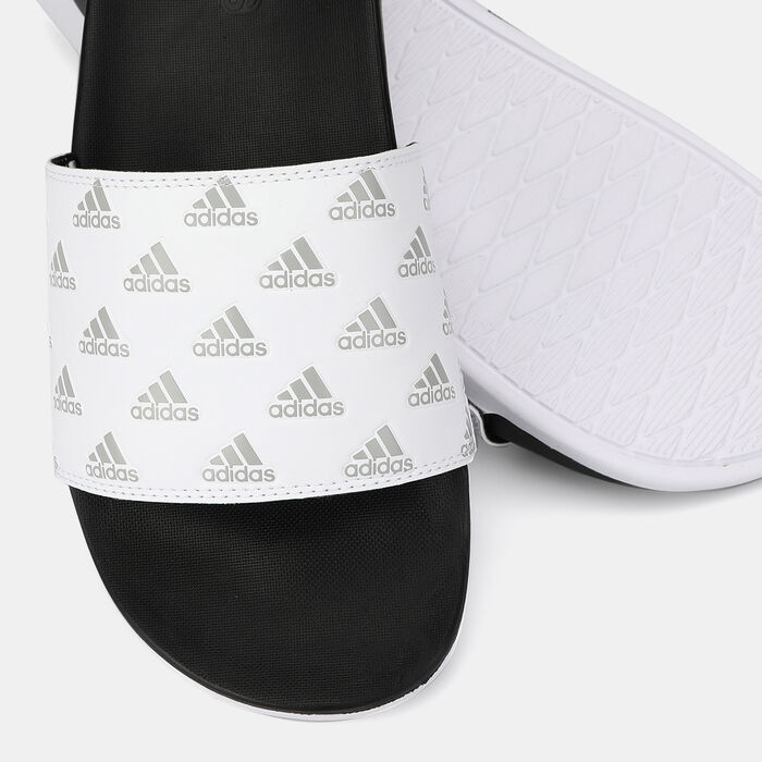adidas Men's Adilette Comfort Slip-On Slides White image number 2