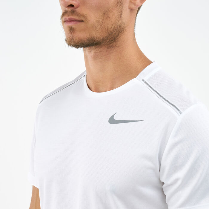 Nike Men's Dri-FIT Miller Running T-Shirt White Nike Men's Dri-FIT Miller Running T-Shirt White image number 3