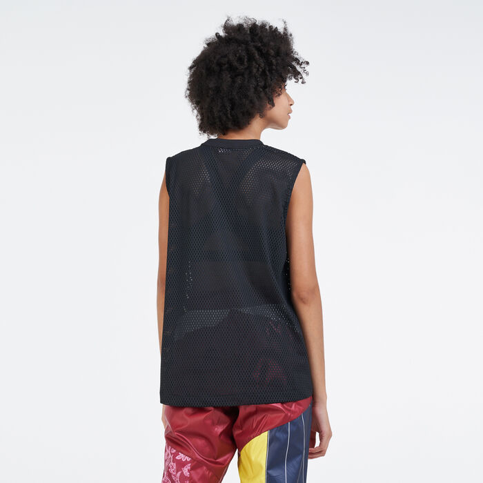 Nike Women's Sportswear Mesh Tank Top Black Nike Women's Sportswear Mesh Tank Top Black image number 1