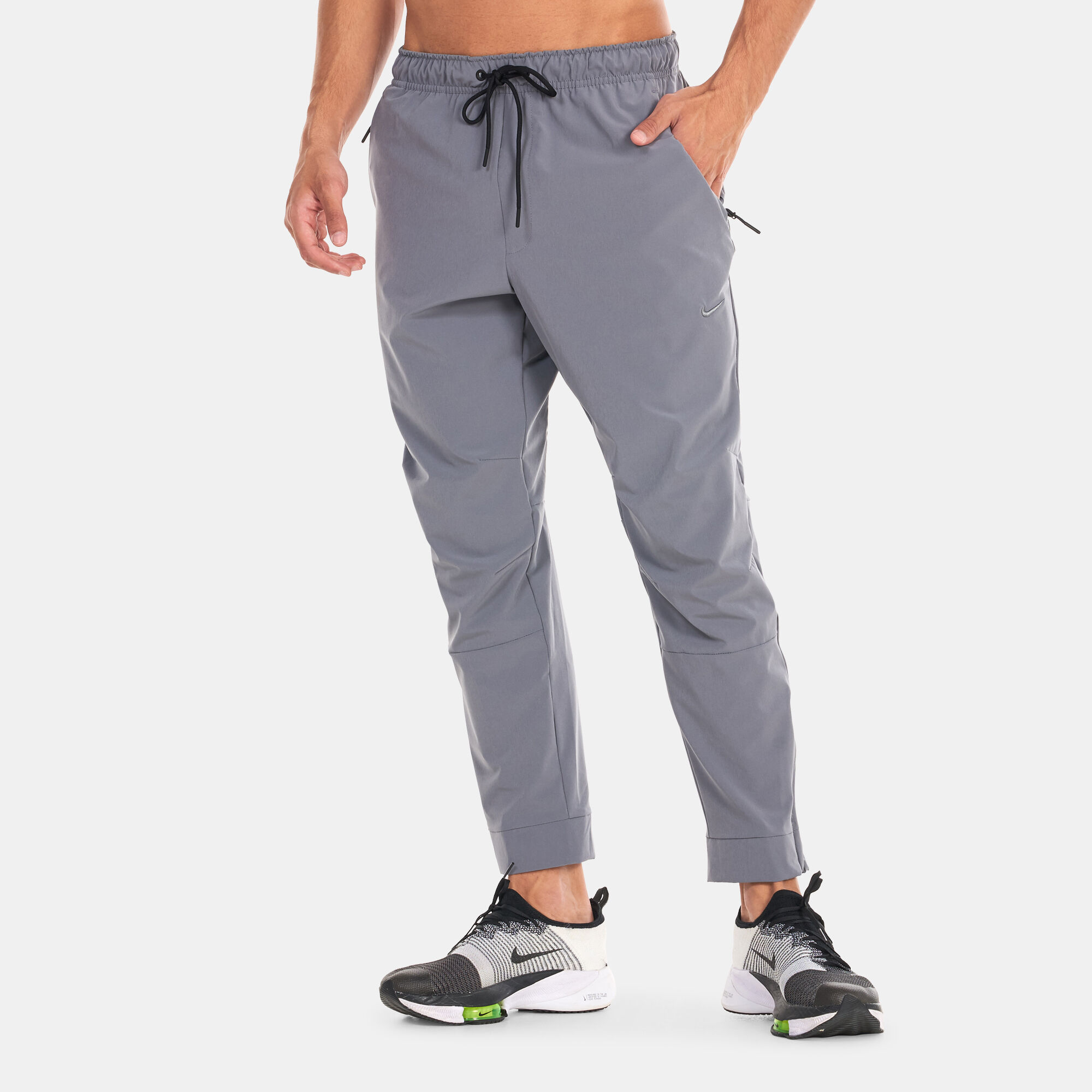 Grey nike dri fit pants deals