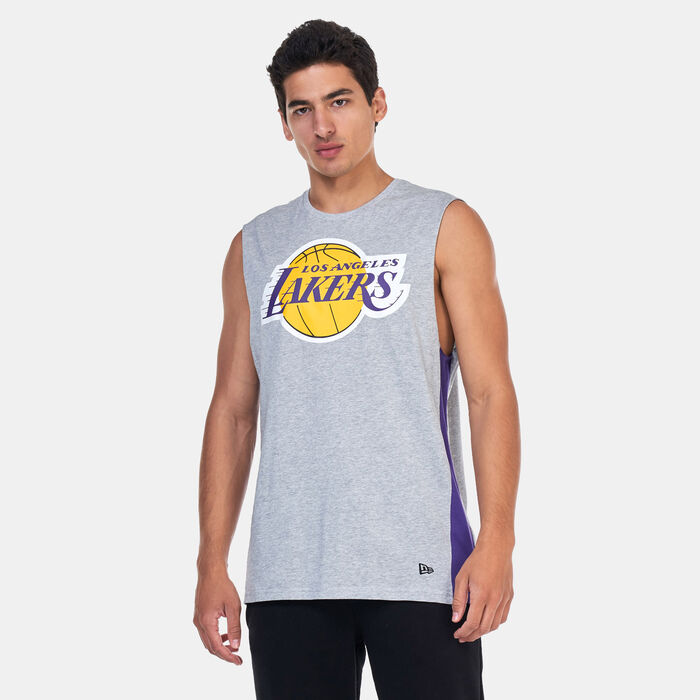 New Era Men's NBA Los Angeles Lakers Tank Top Grey New Era Men's NBA Los Angeles Lakers Tank Top Grey image number 0