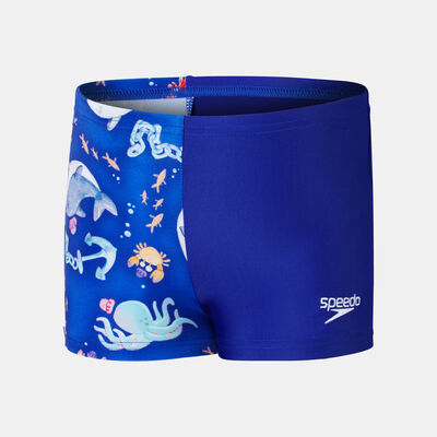 Speedo Kids' Digital Allover Swimming Shorts Blue