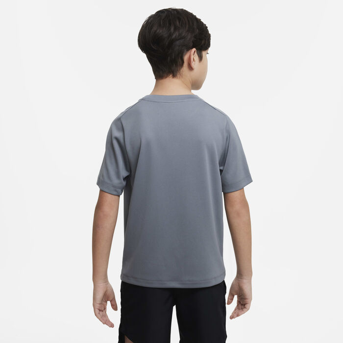 Nike Kids' Dri-FIT Multi Graphic Training Top Grey Nike Kids' Dri-FIT Multi Graphic Training Top Grey image number 1