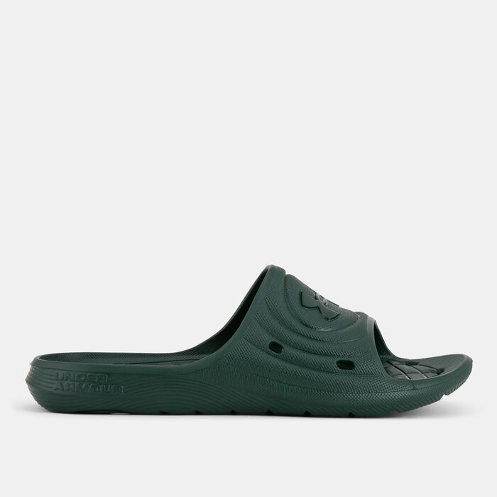 Under Armour Men's Locker IV Slides Green Under Armour Men's Locker IV Slides Green image number 1