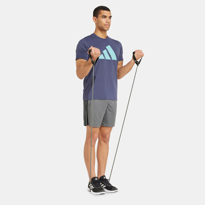 adidas Men's Train Essentials Feelready Logo Training T-Shirt Blue adidas Men's Train Essentials Feelready Logo Training T-Shirt Blue image number 2