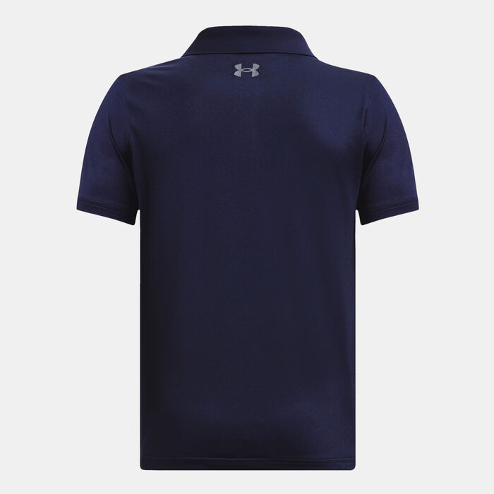 Under Armour Kids' Matchplay Golf Polo Shirt Blue Under Armour Kids' Matchplay Golf Polo Shirt Blue image number 1