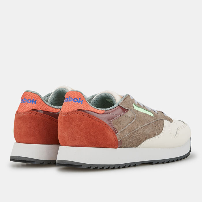 Reebok Women's Classic Leather Ripple Shoe Ivory image number 2