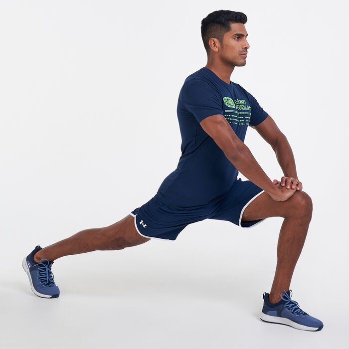 Under Armour Men's UA HIIT Woven Shorts Blue image number 2