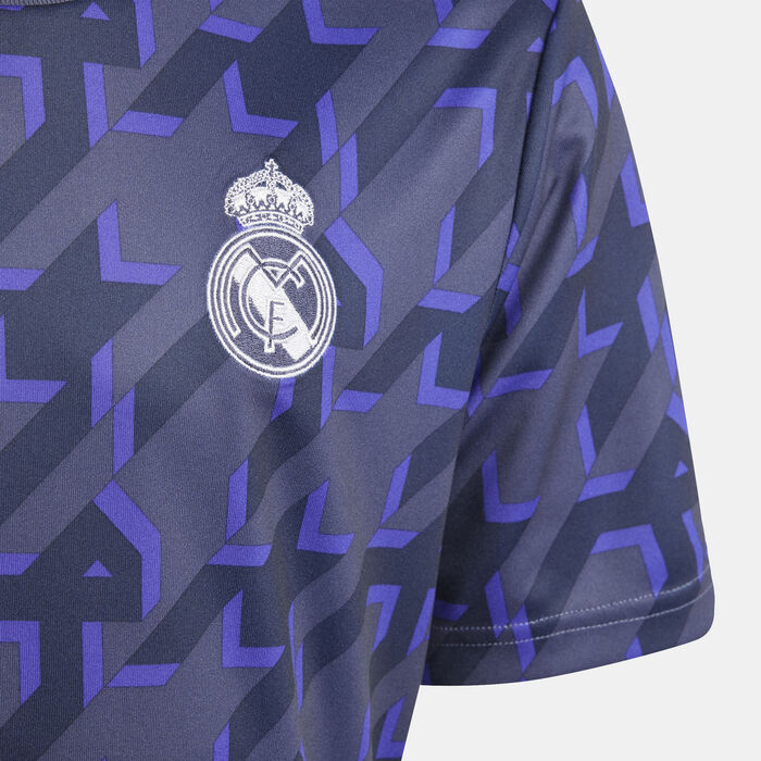 adidas Kids' Real Madrid Pre-Match Football Jersey Multi adidas Kids' Real Madrid Pre-Match Football Jersey Multi image number 3