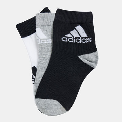adidas Kids' Ankle Socks (Older Kids) - 3 Pack Black