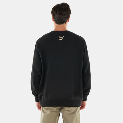 PUMA Men's Classics Graphics French Terry Crewneck Sweatshirt Black