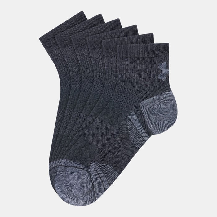 Under Armour Performance Tech Quarter Socks (3 Pairs) Black Under Armour Performance Tech Quarter Socks (3 Pairs) Black image number 0
