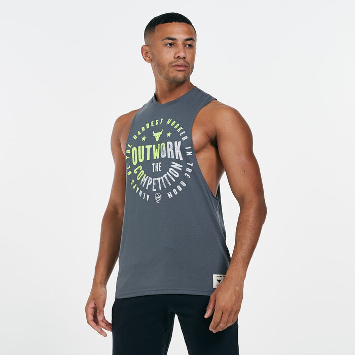 Under Armour Men's Project Rock Outwork Tank Top Grey Under Armour Men's Project Rock Outwork Tank Top Grey image number 0