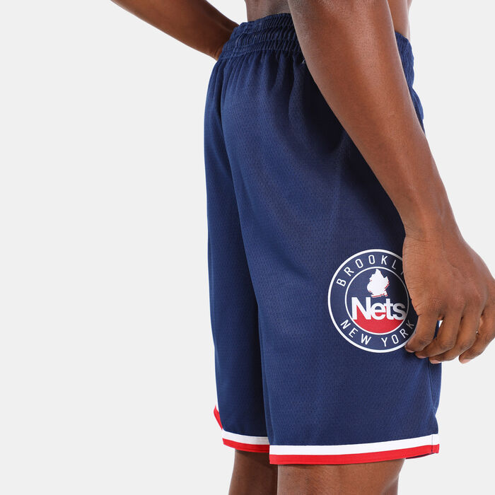 Nike Mens' Brooklyn Nets City Edition Mixtape Swingman Shorts Blue Nike Mens' Brooklyn Nets City Edition Mixtape Swingman Shorts Blue image number 3