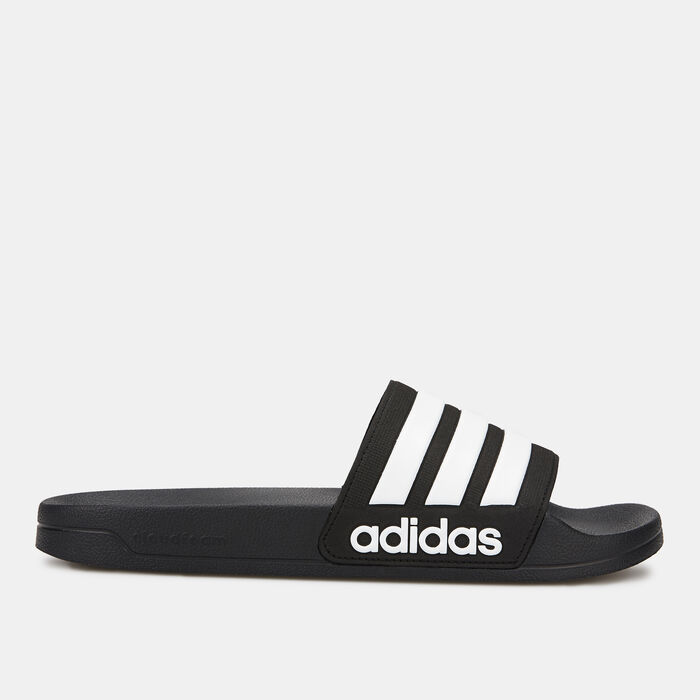adidas Men's adilette Cloudfoam Slides Black adidas Men's adilette Cloudfoam Slides Black image number 1