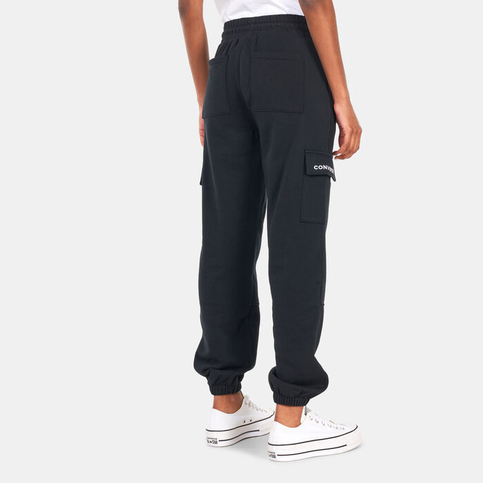 Converse Women's Fashion Knit Cargo Joggers Black Converse Women's Fashion Knit Cargo Joggers Black image number 1