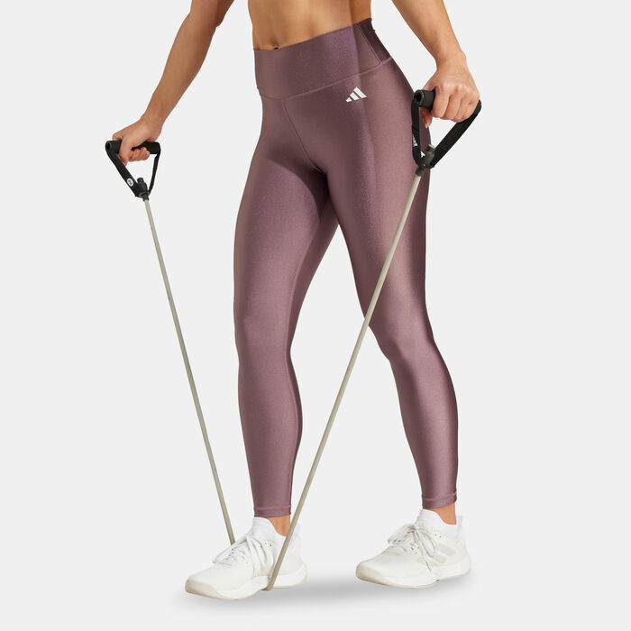 adidas Women's Optime Essentials Shine 7/8 Training Leggings Brown image number 0