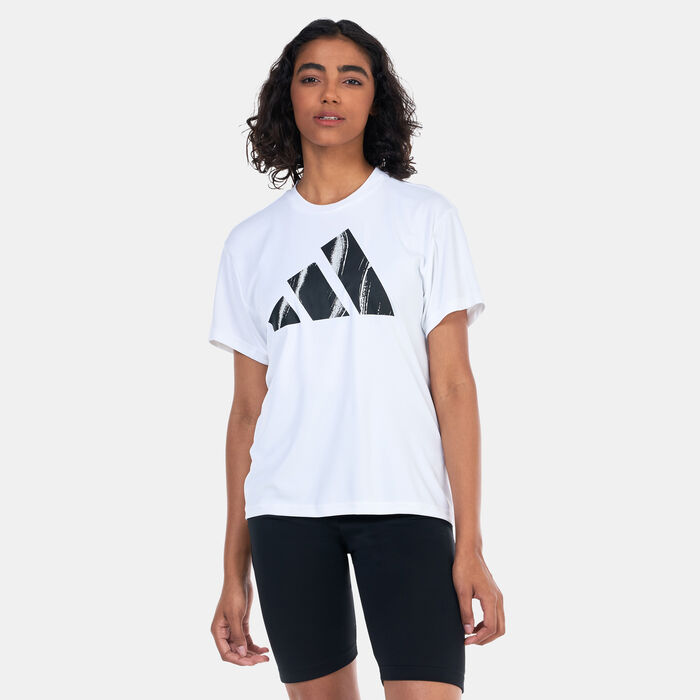 adidas Women's Run It Brand Love Running T-Shirt White adidas Women's Run It Brand Love Running T-Shirt White image number 0
