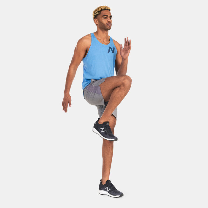 New Balance Men's Graphic Impact Run Tank Top Blue New Balance Men's Graphic Impact Run Tank Top Blue image number 2
